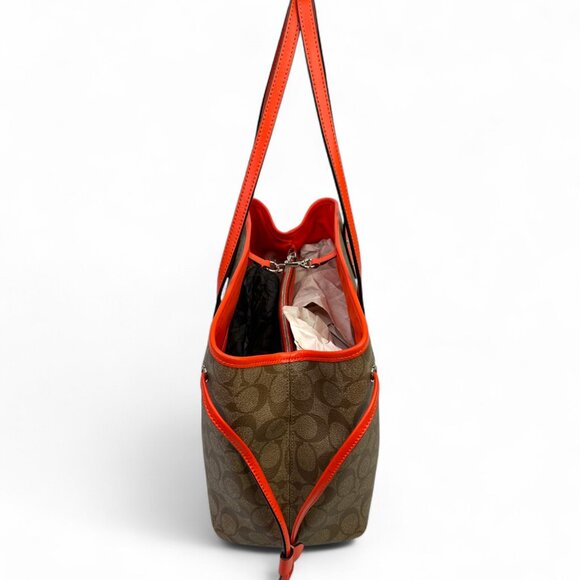 Coach Signature Coated Canvas Drawstring Carryall Bag - Picture 7 of 16